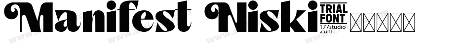 Manifest Niski字体转换
